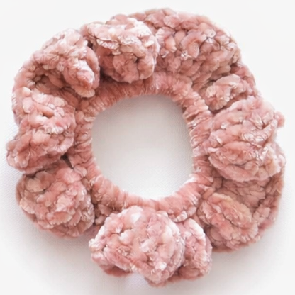 Pink Crocheted Scrunchies