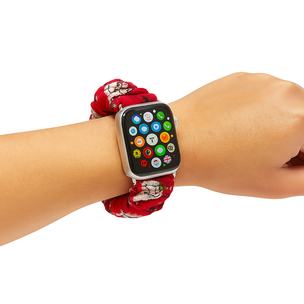 Santa Scrunchie Apple Watch Band