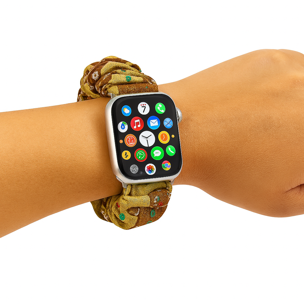 Gingerbread Scrunchie Apple Watch Band