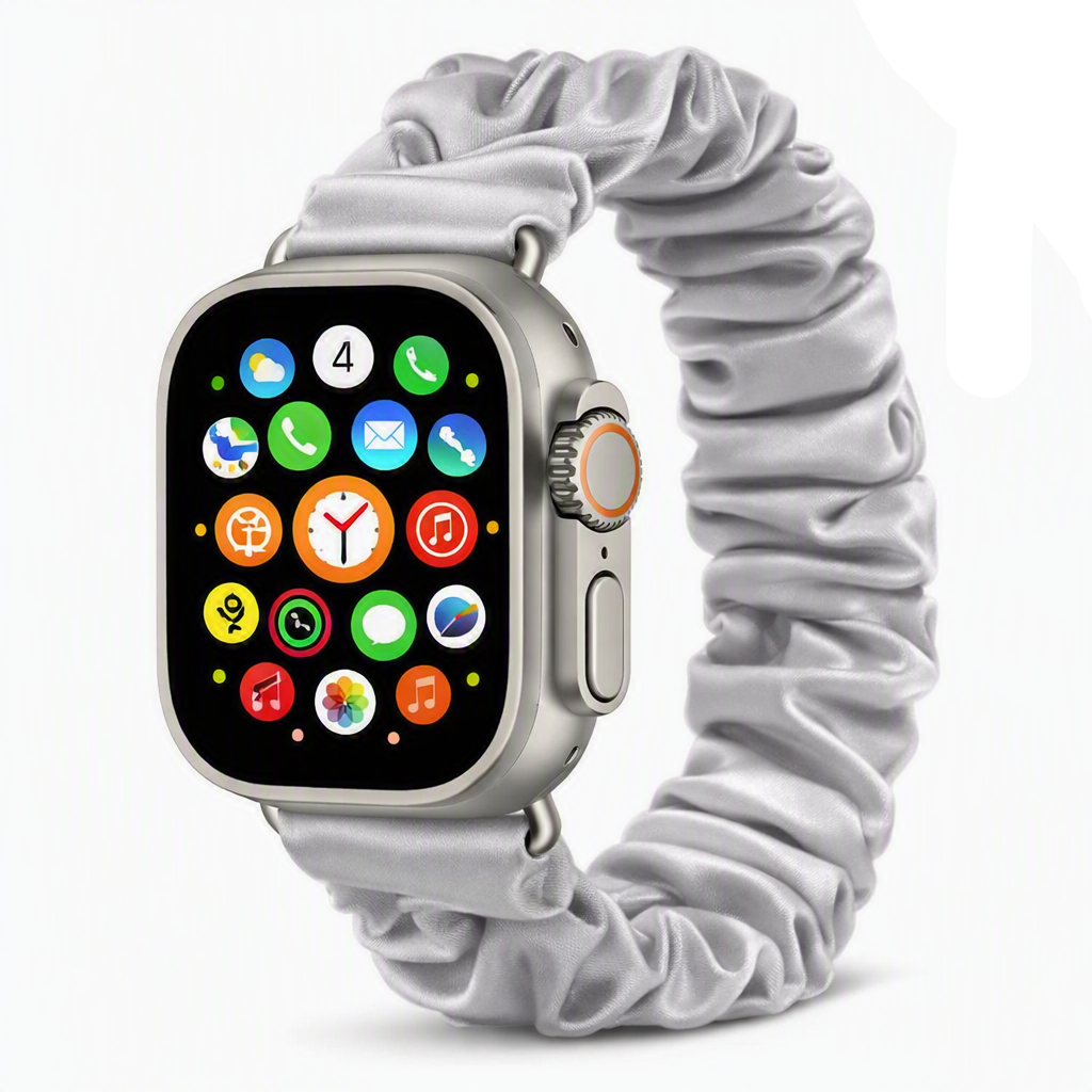 Apple Watch  Scrunchies Band  "Satin and Silk Collection" Custom fit Size