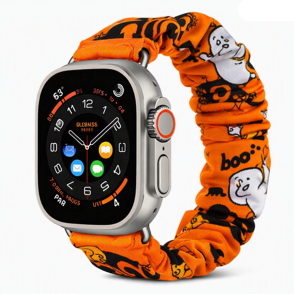 image Apple Watch Scrunchie Band " Halloween  Spooky, Gothic Collection" Custom Fit Watch Band