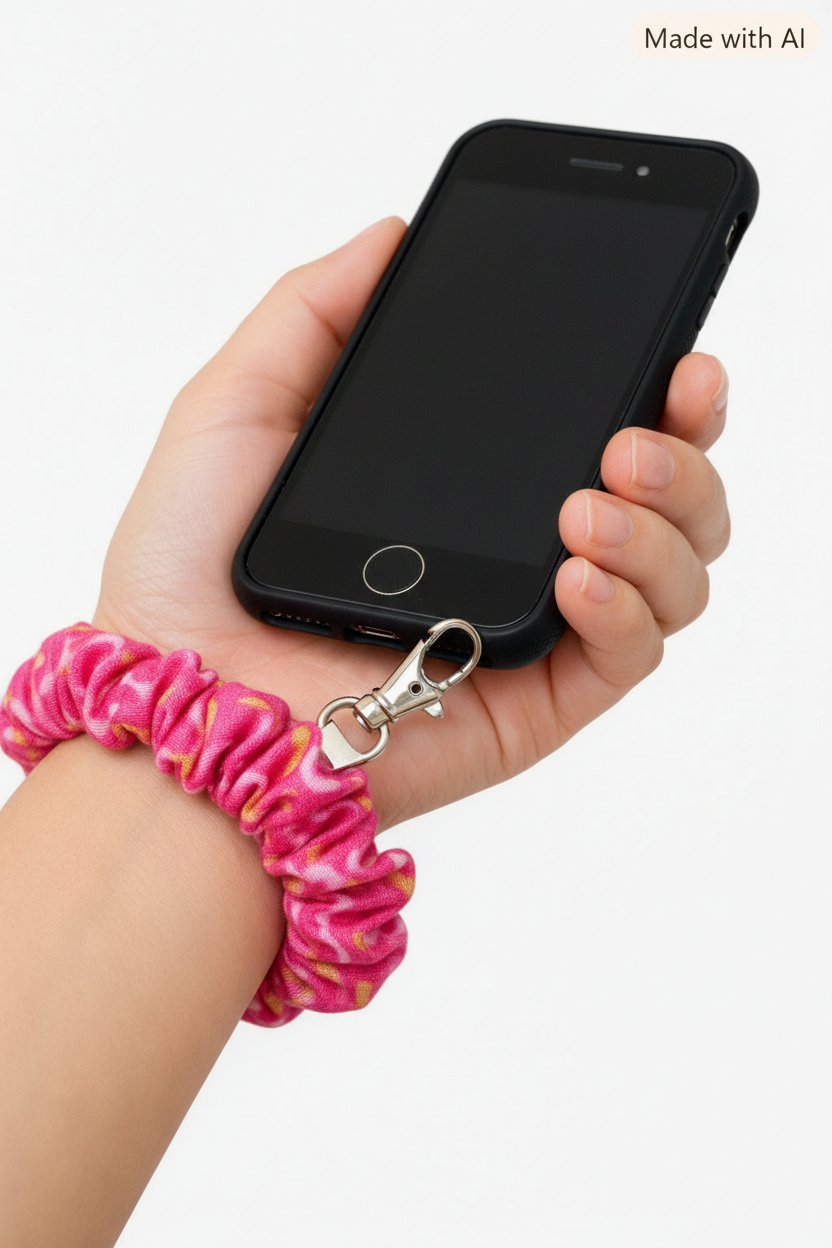 Universal Smart Phone Scrunchie Wristlet Strap