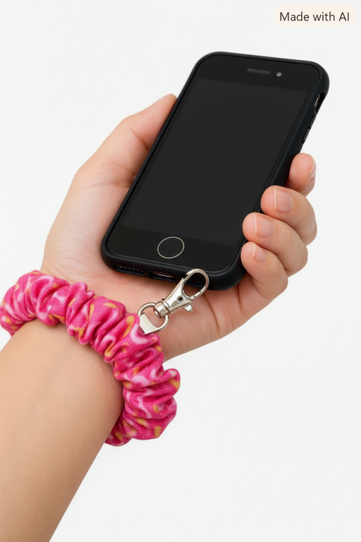 Universal Smart Phone Scrunchie Wristlet Strap