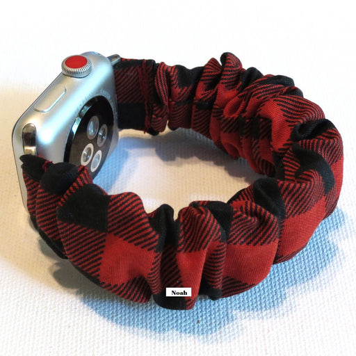 Scrunchies Apple Watch Band Christmas Plaid Collection Custom Fit Size