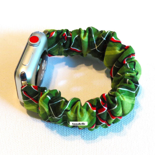 Scrunchies Apple Watch Band Christmas Plaid Collection Custom Fit Size