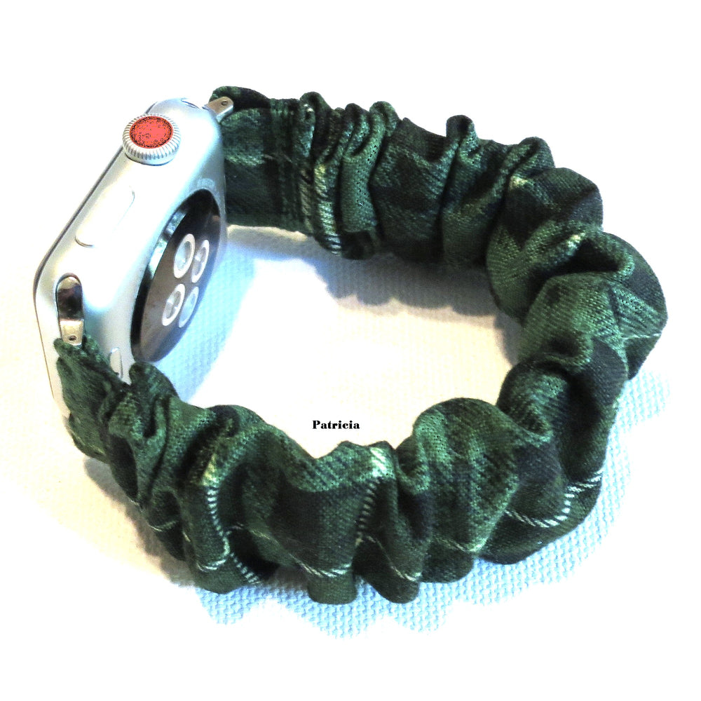 Scrunchies Apple Watch Band Christmas Plaid Collection Custom Fit Size