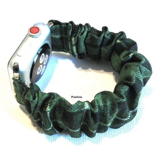 Scrunchies Apple Watch Band Christmas Plaid Collection Custom Fit Size
