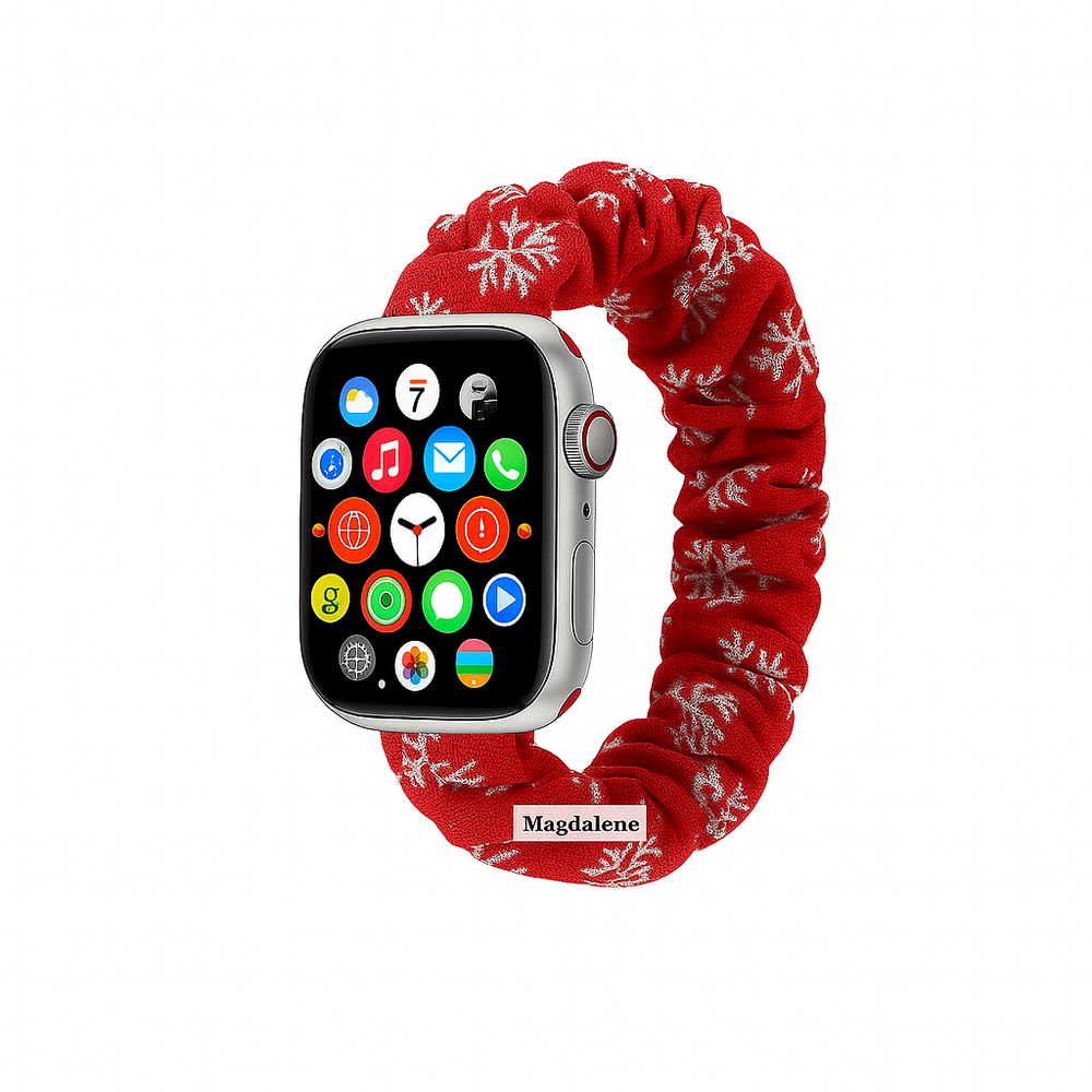 Snowflake Scrunchie Apple Watch Band