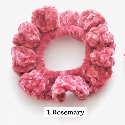 Pink Crocheted Scrunchies