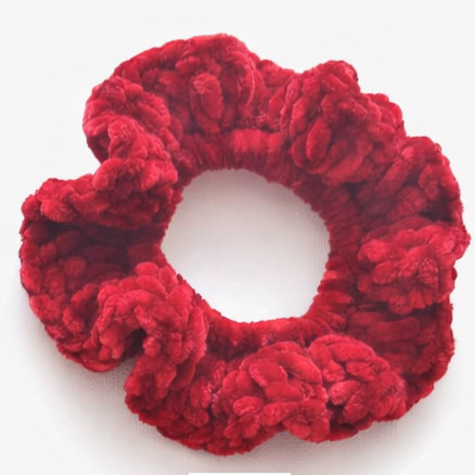 Pink Crocheted Scrunchies