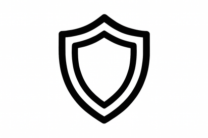 protection icon black and white