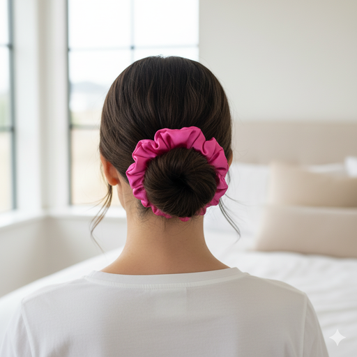 Satin Valentine's scrunchies